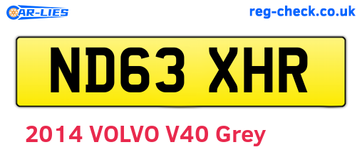 ND63XHR are the vehicle registration plates.