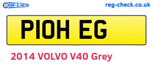 P10HEG are the vehicle registration plates.