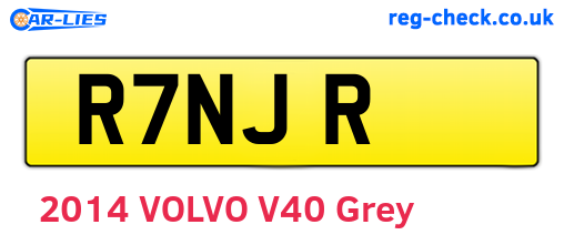 R7NJR are the vehicle registration plates.