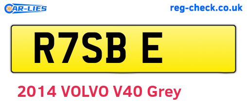 R7SBE are the vehicle registration plates.