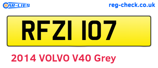 RFZ1107 are the vehicle registration plates.