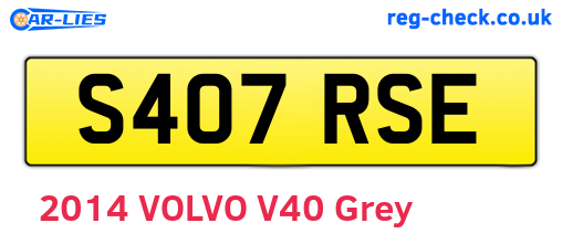S407RSE are the vehicle registration plates.