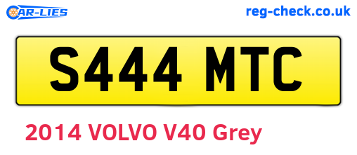 S444MTC are the vehicle registration plates.