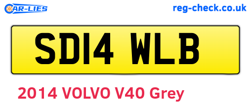 SD14WLB are the vehicle registration plates.