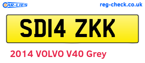 SD14ZKK are the vehicle registration plates.