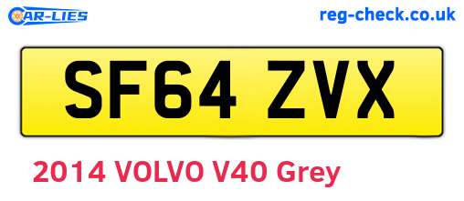 SF64ZVX are the vehicle registration plates.