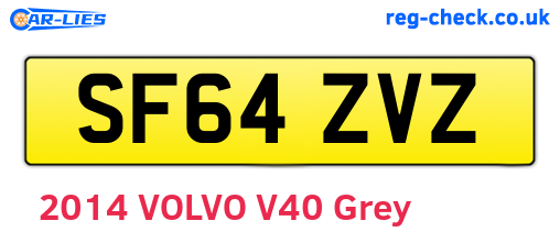 SF64ZVZ are the vehicle registration plates.