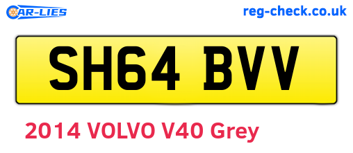 SH64BVV are the vehicle registration plates.