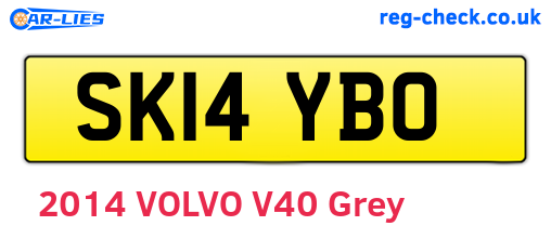 SK14YBO are the vehicle registration plates.