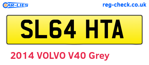 SL64HTA are the vehicle registration plates.
