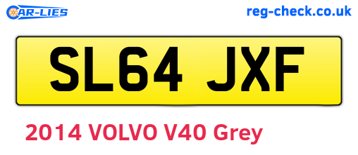SL64JXF are the vehicle registration plates.