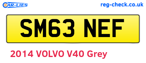 SM63NEF are the vehicle registration plates.
