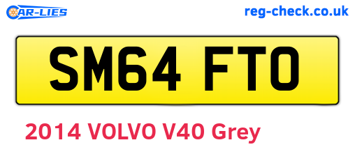 SM64FTO are the vehicle registration plates.