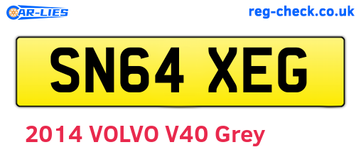 SN64XEG are the vehicle registration plates.