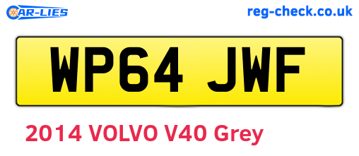 WP64JWF are the vehicle registration plates.