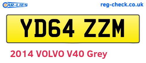 YD64ZZM are the vehicle registration plates.
