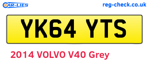 YK64YTS are the vehicle registration plates.