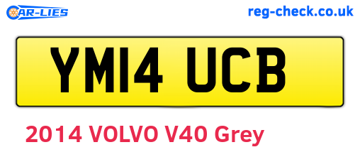 YM14UCB are the vehicle registration plates.