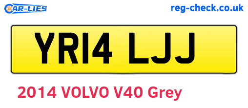 YR14LJJ are the vehicle registration plates.