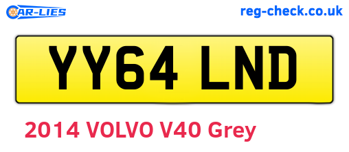 YY64LND are the vehicle registration plates.