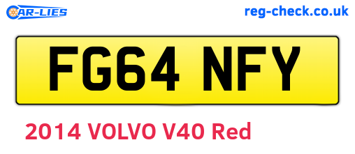 FG64NFY are the vehicle registration plates.