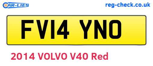 FV14YNO are the vehicle registration plates.