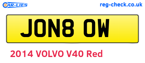 JON80W are the vehicle registration plates.