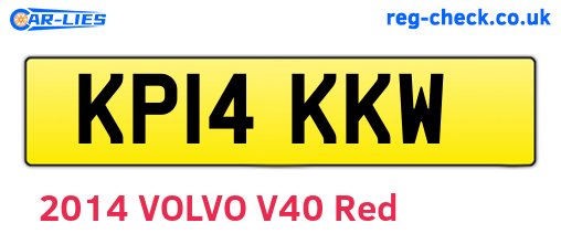 KP14KKW are the vehicle registration plates.