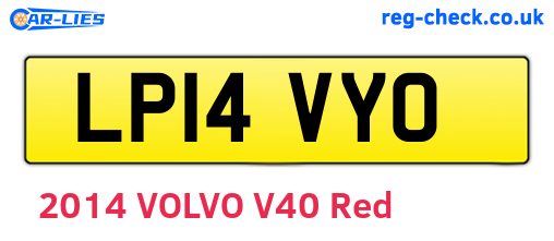 LP14VYO are the vehicle registration plates.