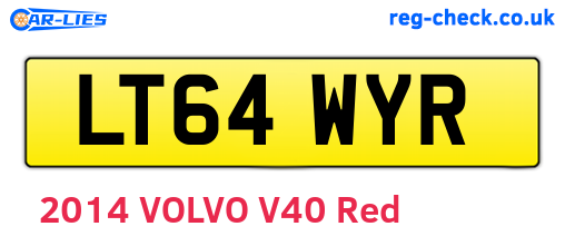 LT64WYR are the vehicle registration plates.