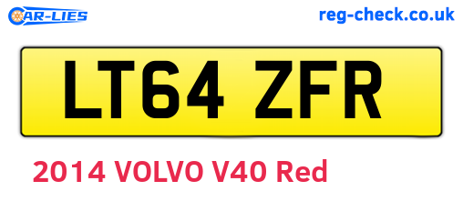 LT64ZFR are the vehicle registration plates.