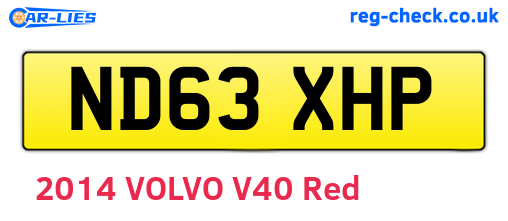 ND63XHP are the vehicle registration plates.