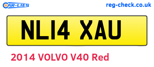 NL14XAU are the vehicle registration plates.