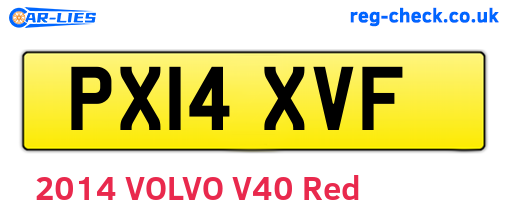 PX14XVF are the vehicle registration plates.