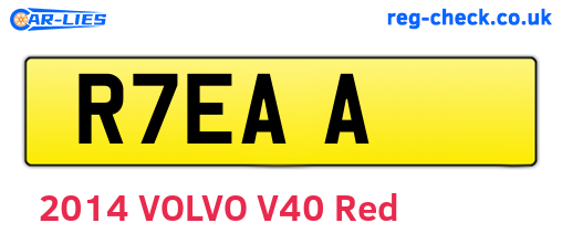 R7EAA are the vehicle registration plates.