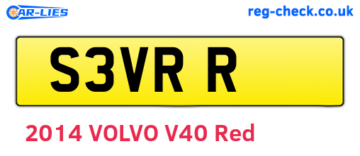 S3VRR are the vehicle registration plates.