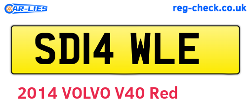 SD14WLE are the vehicle registration plates.