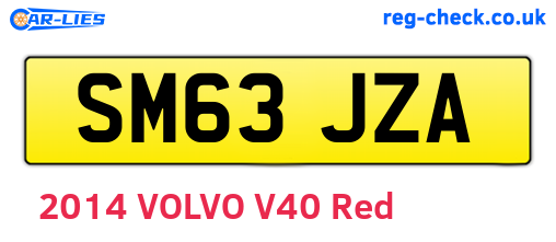 SM63JZA are the vehicle registration plates.