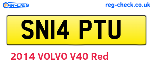 SN14PTU are the vehicle registration plates.
