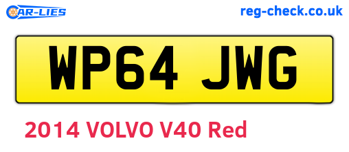WP64JWG are the vehicle registration plates.