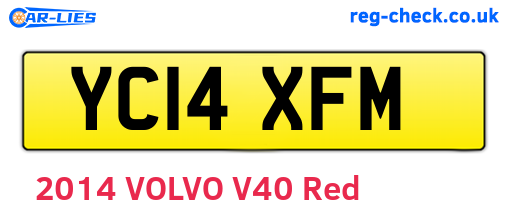 YC14XFM are the vehicle registration plates.