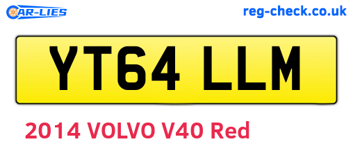 YT64LLM are the vehicle registration plates.