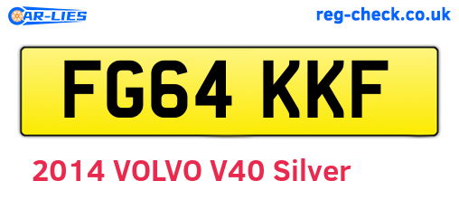 FG64KKF are the vehicle registration plates.