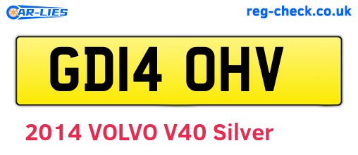 GD14OHV are the vehicle registration plates.