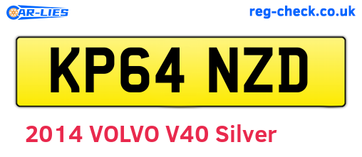 KP64NZD are the vehicle registration plates.
