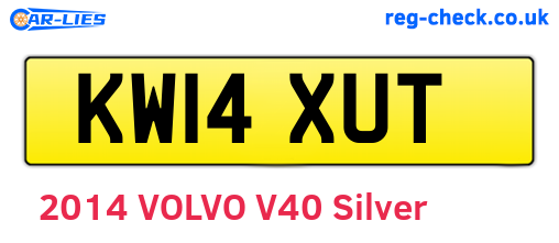 KW14XUT are the vehicle registration plates.
