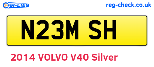 N23MSH are the vehicle registration plates.