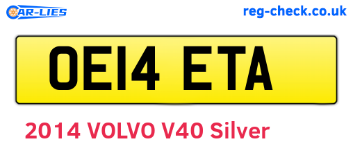 OE14ETA are the vehicle registration plates.