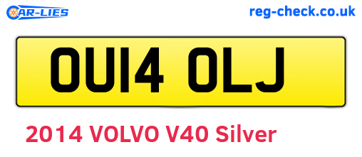 OU14OLJ are the vehicle registration plates.