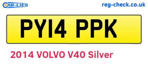 PY14PPK are the vehicle registration plates.